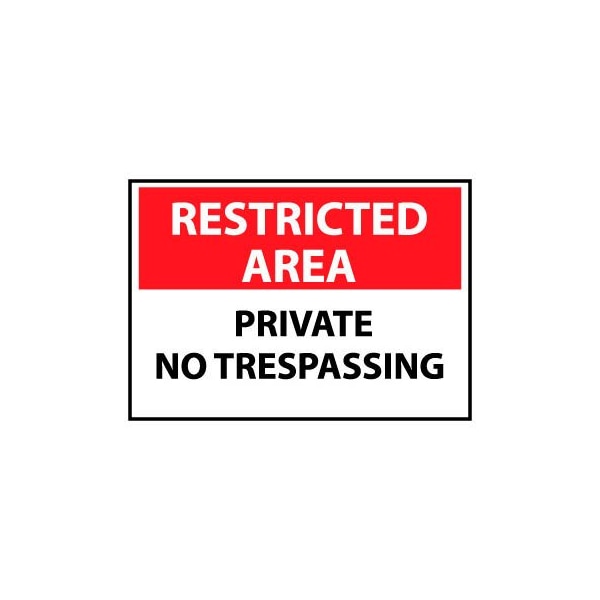 National Marker Co Restricted Area Aluminum - Private No Trespassing RA26AB - main